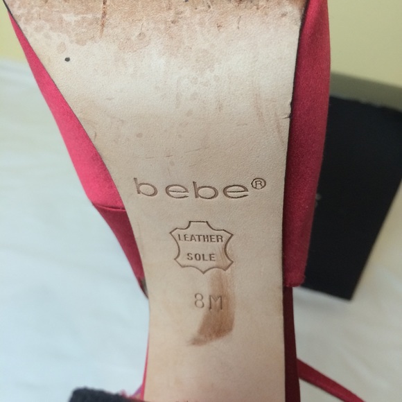 Red peep toe heels - Picture 10 of 12